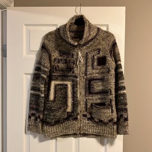 Aritzia Wilfred Free Alpaca Wool Zip Sweater Size M